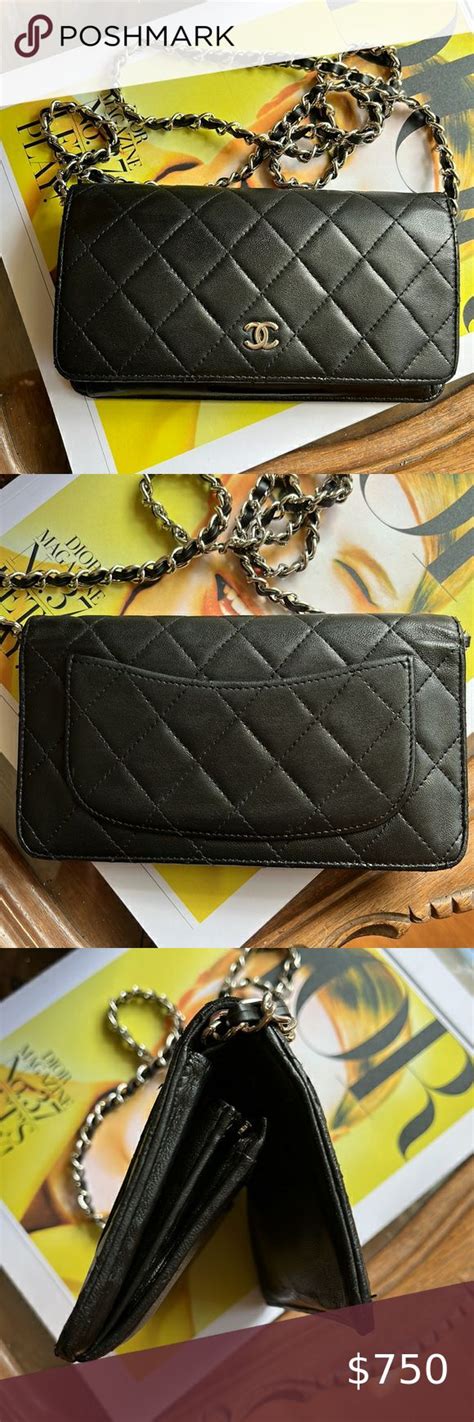 chanel wallet with added chain|Chanel crossbody wallet on chain.